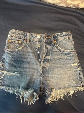 Zara High-Waist Denim Shorts